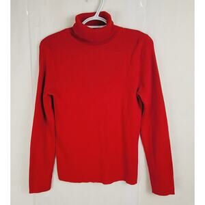 Vintage Pendleton red ribbed turtleneck Size medium Long sleeved Retro Staple
